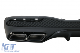 Rear Diffuser with Exhaust Muffler Tips suitable for Mercedes GLE W166 SUV Sport Line (2015-2018) Night Package-image-6078234