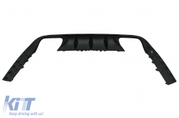 Rear Diffuser with Exhaust Tips suitable for Mercedes E-Class C238 A238 AMG Sport Line Coupe Cabrio (2016-2019) E63 Design Chrome Edition-image-6094565