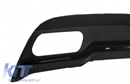 Rear Diffuser with Exhaust Tips Tailpipe Package Black suitable for Mercedes A-Class W176 (2012-up) Sport Pack-image-6003407