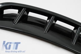 Rear Diffuser with Front Side Vents and Flaps Side Fins suitable for Mercedes A-Class V177 Sedan (2018-2022) Chrome Exhaust-image-6071057