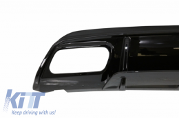 Rear Diffuser with Muffler Tips Black suitable for Mercedes A-Class W176 (2012-2015) A45 Facelift Design-image-6028063