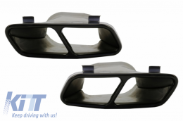 Rear Diffuser with Muffler Tips Black suitable for Mercedes A-Class W176 (2012-2015) A45 Facelift Design-image-6028067