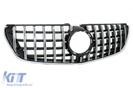 Reja para Mercedes Clase V W447 2014-03.2019 GTR Panamericana Look Negro Cromo-image-6082142