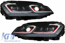 RHD LED Headlights suitable for VW Golf 7 VII (2012-2017) Facelift G7.5 GTI Look Sequential Dynamic Turning Lights-image-6039802