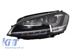 RHD Phares LED Dynamique Calandre pour VW Golf 7 VII 12-17 Look Chrome Édition-image-6048520