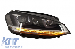 RHD Phares LED Dynamique Calandre pour VW Golf 7 VII 12-17 Look Chrome Édition-image-6048525