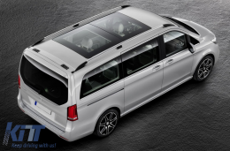 Roof Rails suitable for Mercedes V-Class W447 (2014-Up) Long Wheelbase (LWB) Aluminium-image-6069532