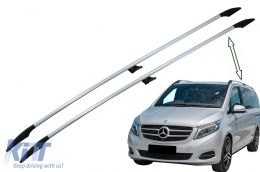 Roof Rails suitable for Mercedes V-Class W447 (2014-Up) Short Wheelbase (SWB) Aluminium-image-6069586