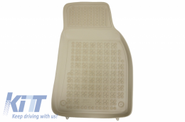 Rubber Floor Mat Beige suitable for AUDI A6 C6 4F Sedan Avant Pre Facelift (2004-2008) A6 C6 Allroad Quattro (2006-2011)-image-6039471