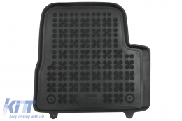 Rubber Floor Mat Black suitable for Opel Corsa F VI (2019-) Peugeot 208 II (2019-)-image-6069751