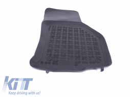 Rubber Floor Mat Black suitable for Skoda Octavia III 5E (2013-2019) Octavia IV NX (2020-up)-image-5999806