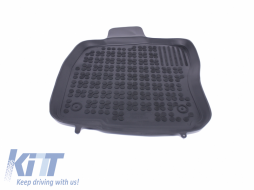 Rubber Floor Mat Black suitable for Skoda Octavia III 5E (2013-2019) Octavia IV NX (2020-up)-image-5999809