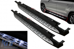 Running Boards suitable for Mercedes GL-Class X166 (2012-2015) GLS-Class Facelift (2016-2018) Side Steps with LED Courtesy Light-image-6069444