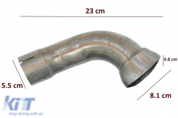 Scarico marmitta per Mercedes A W176 12-18 CLA W117 C117 A45 CLA45 Look Nero-image-6079265