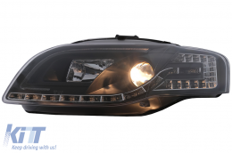 Scheinwerfer LED DRL Tagfahrlicht für AUDI A4 B7 11.04-03.08 Headlamp Schwarz-image-6093262