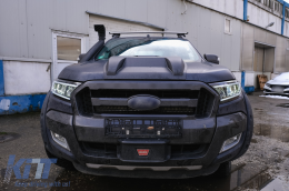 Scheinwerfer LED-Lichtleiste für Ford Ranger 15-20 LHD Voll Schwarzes Gehäuse Dynamisch-image-6091447