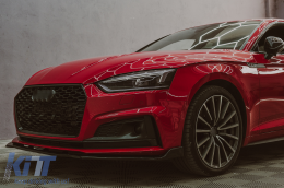 Senza Emblema Griglia anteriore per AUDI A5 F5 2017-2019 RS Look Nero lucido-image-6102104