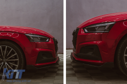 Senza Emblema Griglia anteriore per AUDI A5 F5 2017-2019 RS Look Nero lucido-image-6102105