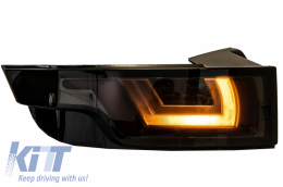 Динамичен Sequential Turning Light Full LED Задни светлини , подходящи за Range ROVER Evoque L538 (2011-2014) Light Bar дим Черен-image-6045799