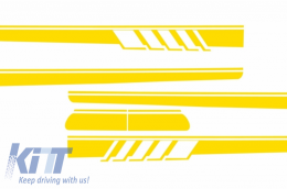 Set Sticker adesivi laterali & Superiore Giallo opaco per Mercedes C205 A205 14+-image-6036977