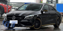 Set Sticker Vinyl Dark Grey Upper Bonnet Roof & Tailgate suitable for Mercedes CLA W117 C117 X117 (2013-2016) A Class W176 (2012-up) A45 Design-image-6026708