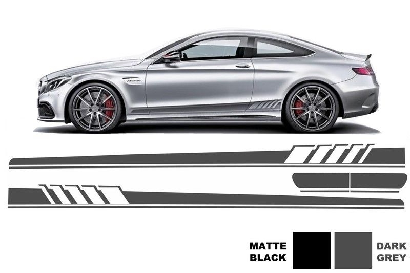 Side Decals Sticker Vinyl Dark Grey Mercedes Benz Coupe C205 A205 ...