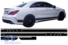 Side Decals Sticker Vinyl Matte Black suitable for Mercedes CLA W117 C117 X117 (2013-2016) A Class W176 (2012-up)-image-6020374