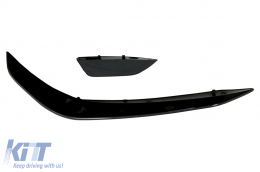 Side Grilles Cover Frames suitable for Mercedes CLA 45 CLA 45S X118 C118 (2019-up) Piano Black-image-6086345