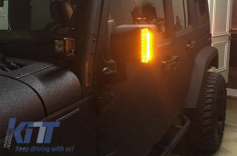 Side Mirror LED Lights Turn Signal Offroad suitable for Jeep Wrangler JK Rubicon (2007-2016)-image-6065611