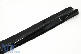 Side Skirts Extension suitable for Mercedes A-Class W176 Sport Line A45 Hatchback (2012-2018) Piano Black-image-6108093