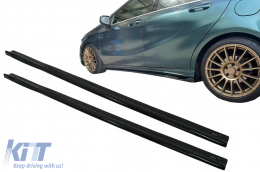 Side Skirts Extension suitable for Mercedes A-Class W176 Sport Line A45 Hatchback (2012-2018) Piano Black - SSLMBW176