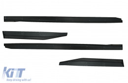 Side Skirts Extensions Splitters suitable for Ford Mustang Mk6 VI Sixth Generation (2015-2020) GT 500 Design Add-On-image-6076195