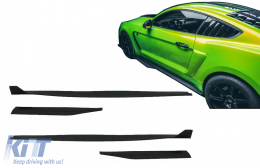 Side Skirts Extensions Splitters suitable for Ford Mustang Mk6 VI Sixth Generation (2015-2020) GT 500 Design Add-On-image-6076197