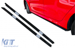 Side Skirts Extensions suitable for Toyota Yaris MK4 XP210 (2020-up) Piano Black-image-6093061