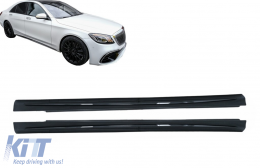 Side Skirts suitable for Mercedes S-Class W222 Long Version (2013-2020) S63 Design-image-6100079