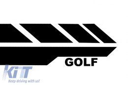 Side Skirts with Side Decals Sticker Vinyl Black suitable for VW Golf VI Golf 6 (2008-2014) GTI Design-image-6046348