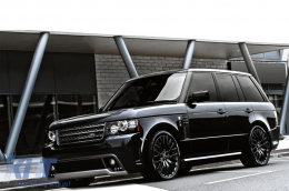 Side Vents suitable for Land Range Rover Vogue III L322 (2002-2012) Grilles Autobiography Design Piano Black-image-6067479