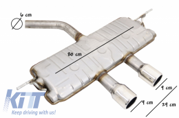 Sistema scarico per VW Golf 7 VII Mk7 2013-2019 R400 R-Design Quad-image-6040724