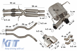 Sistema Scarico silenziatore per Range Rover Sport L494 14-17 Valvola Benzina V6--image-6045233