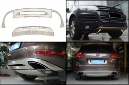 Skid Plates Bumper Off Road suitable for VW Touareg 7P MK2 (2010-2014) Stainless steel-image-6031464