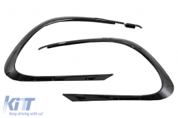 Splitter Aero Kit per Mercedes CLA W117 Facelift 16-18 CLA45 Look Canards Nero lucido-image-6054903