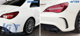 Splitters Lato Sfogo Canards per MERCEDES CLA W117 C117 X117 13-18 CLA45 Look--image-6032850