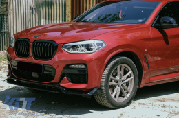 Spoiler alerón parachoques delantero para BMW X4 G02 X4M 2018+ Negro brillante-image-6100820