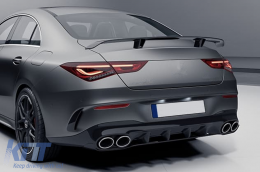 Spoiler bagagliaio per Mercedes CLA Coupé C118 2019+ Pacchetto Aero Nero lucido-image-6085658