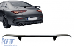 Spoiler bagagliaio per Mercedes CLA Coupé C118 2019+ Pacchetto Aero Nero lucido-image-6085776