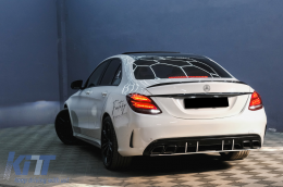 Spoiler bagagliaio per Mercedes Classe C W205 Limousine 2014-2020 Nero lucido-image-6104608