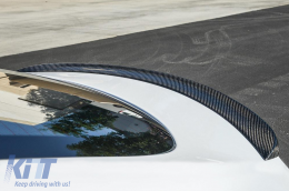 Spoiler bagagliaio per Tesla Model S 2012+ Carbonio reale & Adesivo Nastro-image-6070311