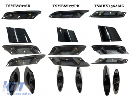 Spoiler coperchio bagagliaio per per Mercedes A W176 12-18 A45 Look Lucido Nero-image-6089094