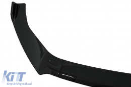 Spoiler d'extension lèvre avant pour VW Golf 7 GTI 7.5 GTI & R 2013-2020 Noir brillant-image-6085885