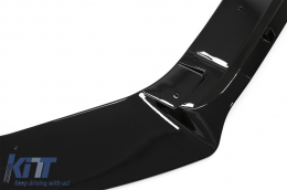 Spoiler labio delantero Y Divisor extensión trasera para VW Golf 7.5 GTI 2017-2020 Negro-image-6086998